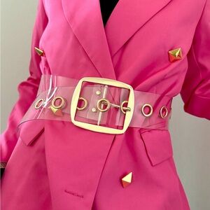 1pc Transparent PVC Wide Belt